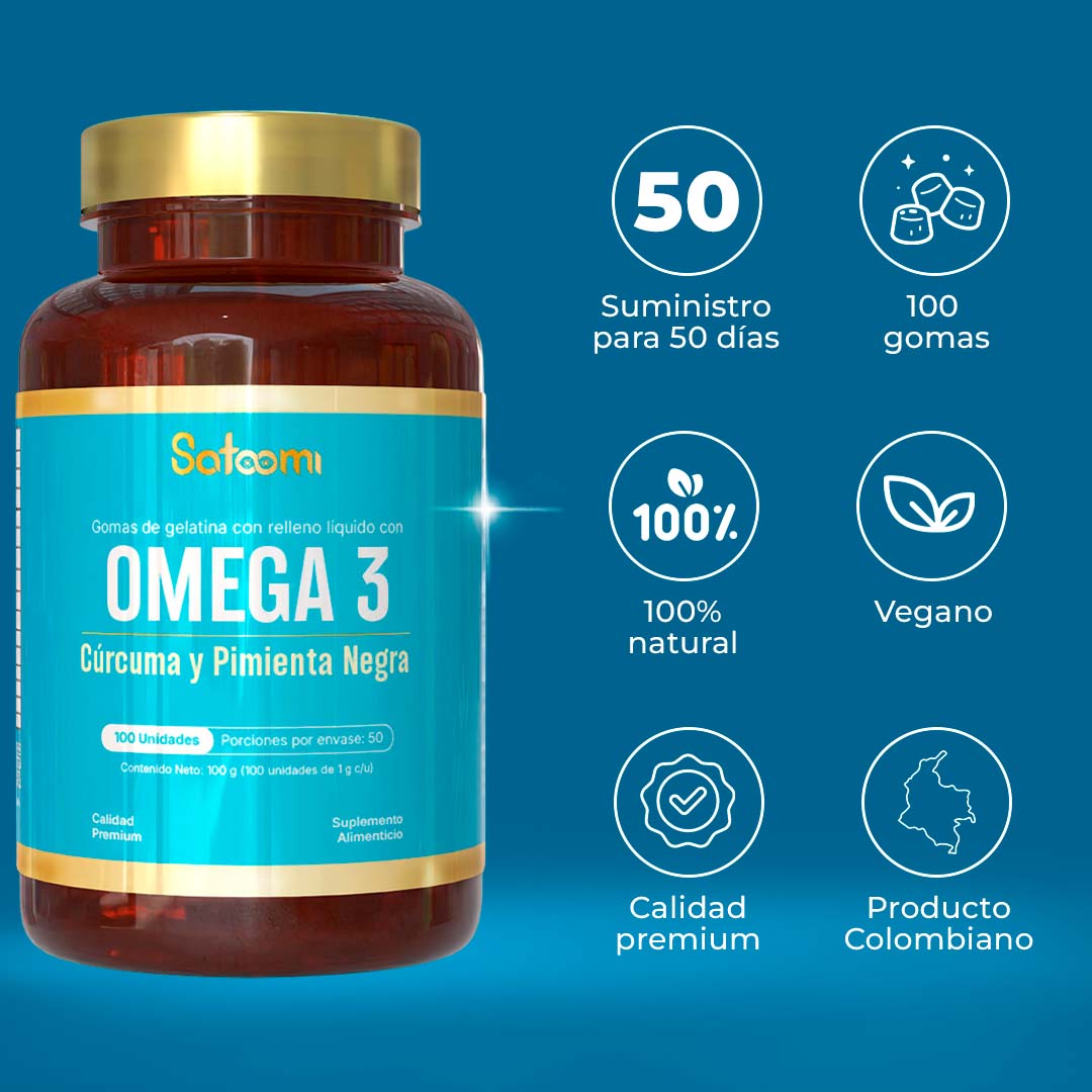 Miniatura 2 de Gomas de OMEGA3 CÚRCUMA Y PIMIENTA NEGRA